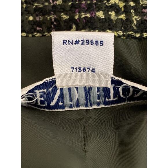 PENDLETON Plaid Blazer Women 14 Petite Black Green Lined Tweed Button Jacket EUC - Picture 9 of 9